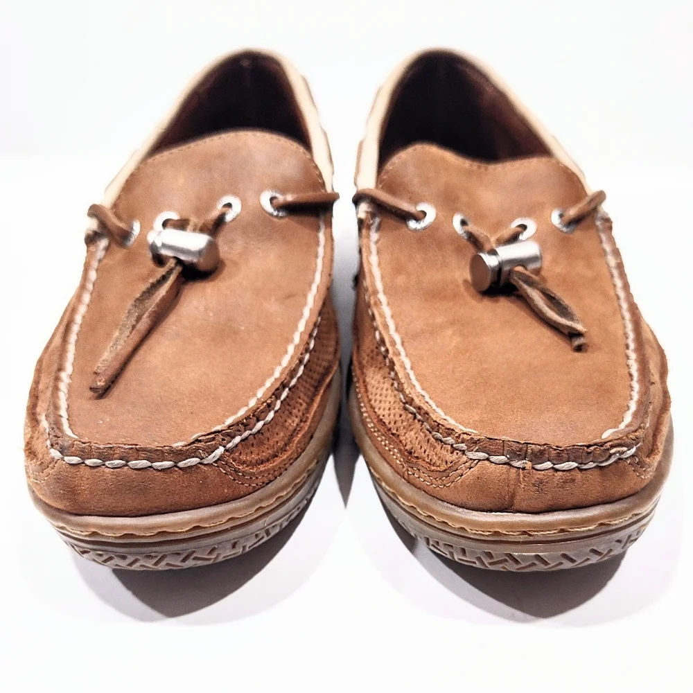 Sperry Top-Sider Boat Shoes Men’s 10M Casual Slip On Loafer Toggle Tie Leather